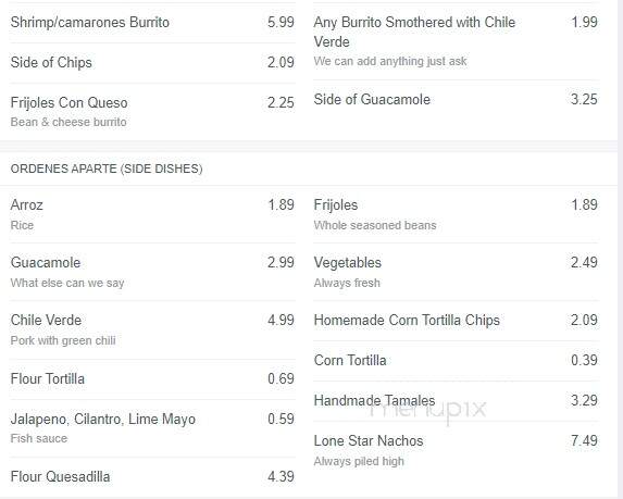 Lone Star Steakhouse - Salt Lake City, UT menu_pic
