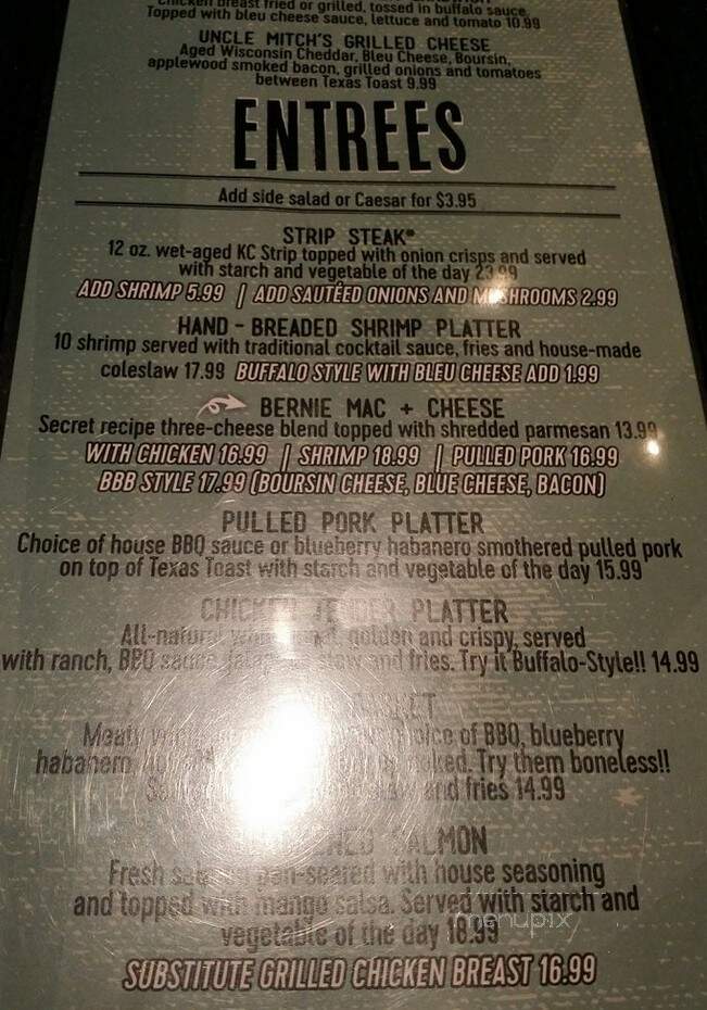 Orlando Improv Comedy Club & Dinner Theatre - Orlando, FL menu_pic
