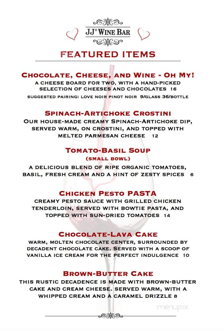 JJ's Wine Bar - Franklin, TN menu_pic