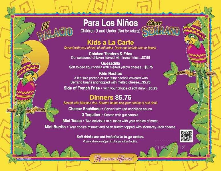 El Palacio Of Bullhead City - Bullhead City, AZ menu_pic