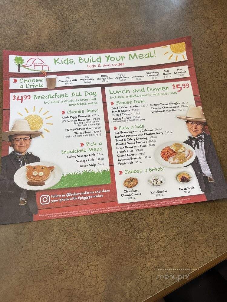 Bob Evans Restaurant - Fern Park, FL menu_pic