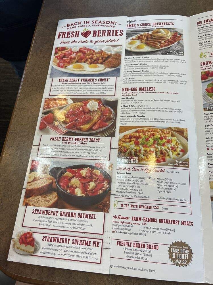 Bob Evans Restaurant - Fern Park, FL menu_pic