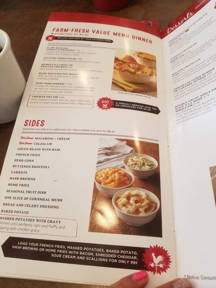 Bob Evans Restaurant - Fern Park, FL menu_pic