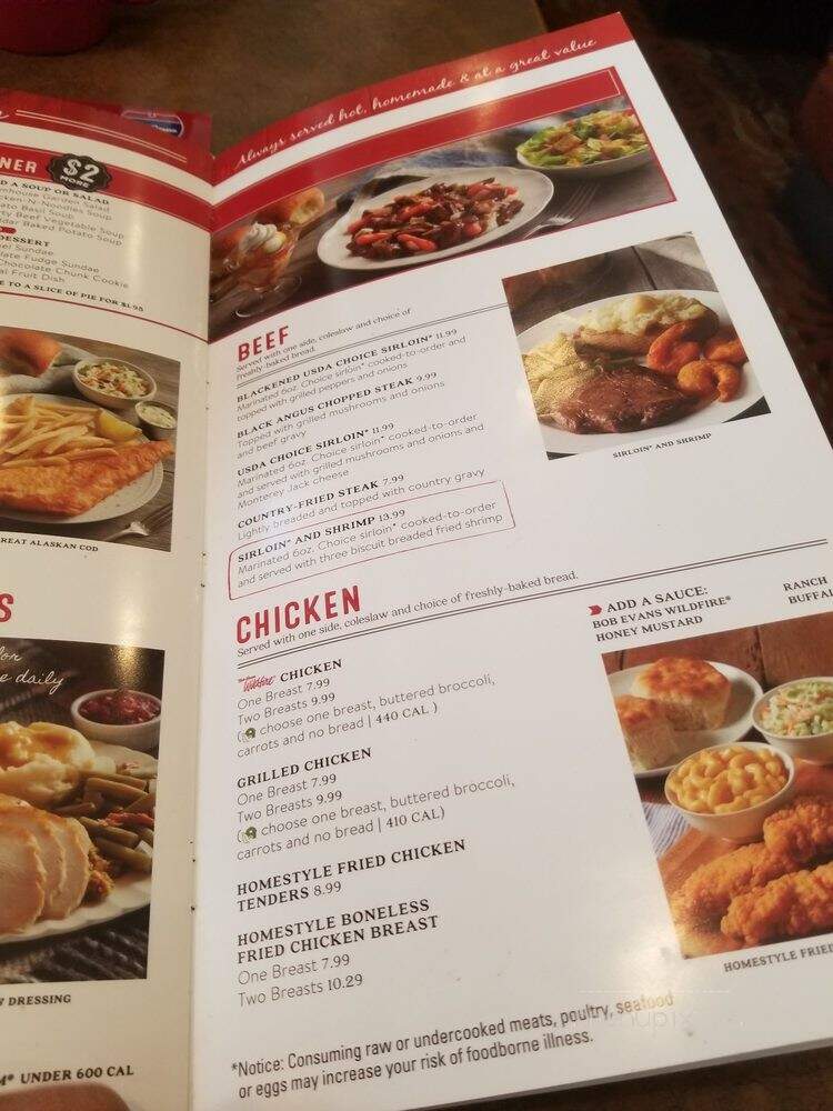 Bob Evans Restaurant - Fern Park, FL menu_pic