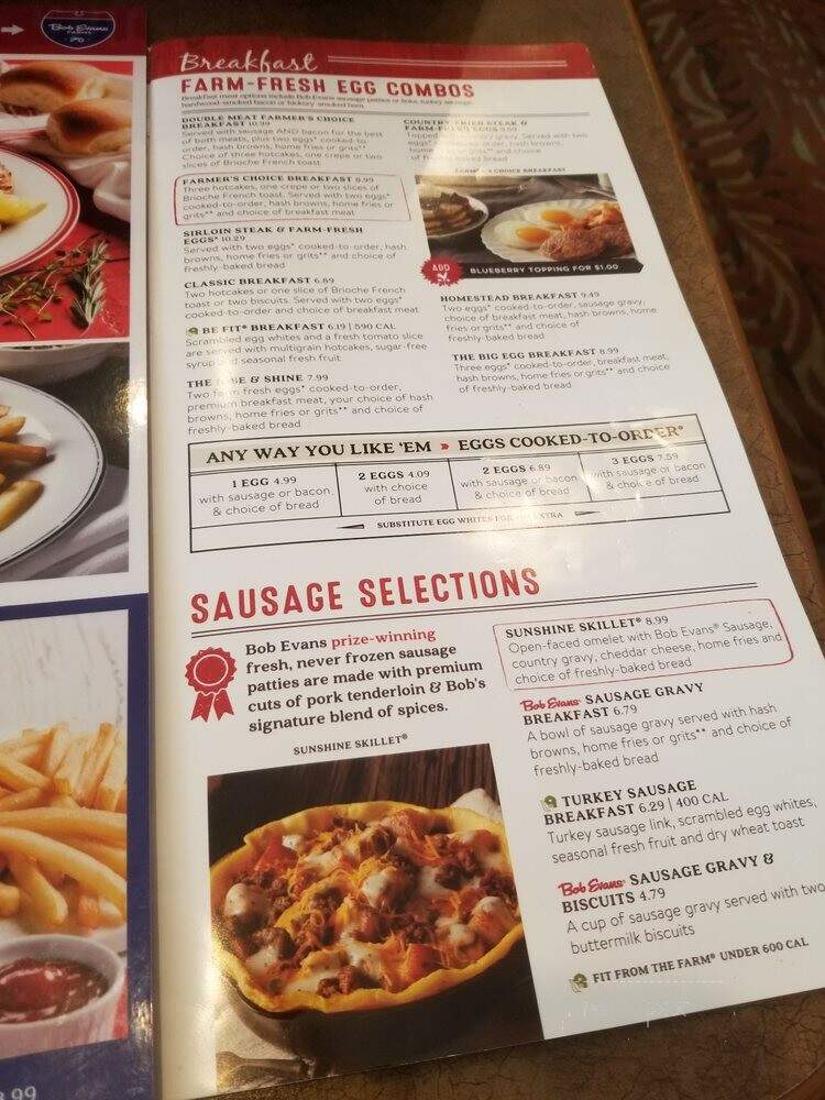 Bob Evans Restaurant - Fern Park, FL menu_pic