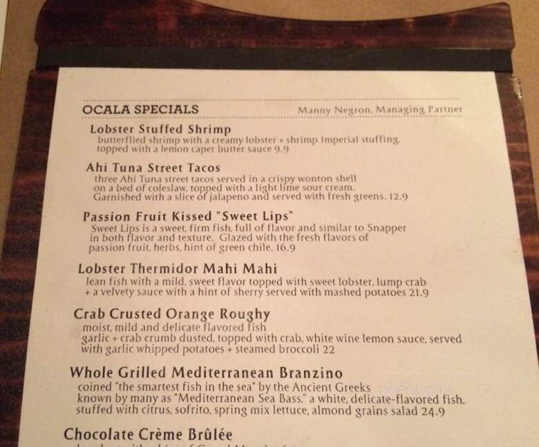 Bonefish Grill - Ocala, FL menu_pic