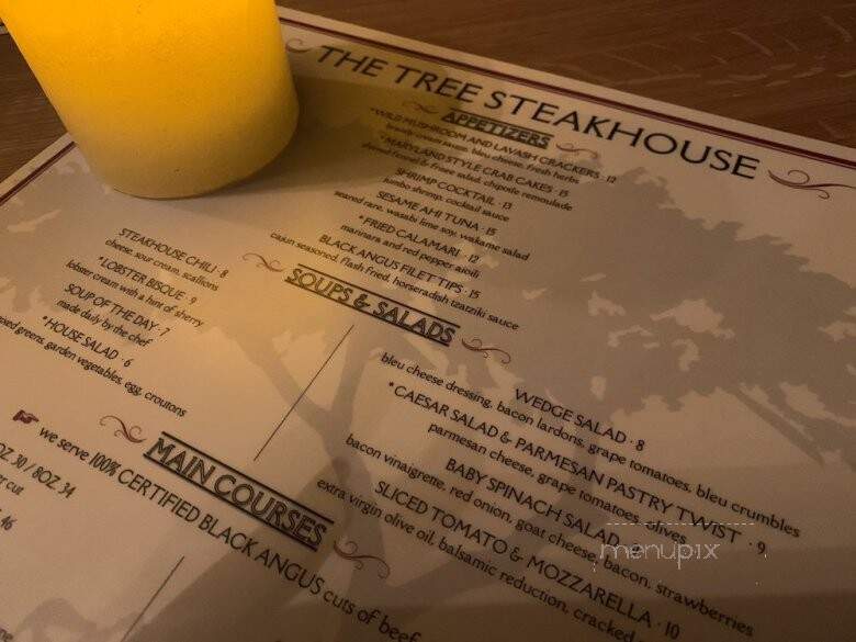 Tree Steak House - Jacksonville, FL menu_pic