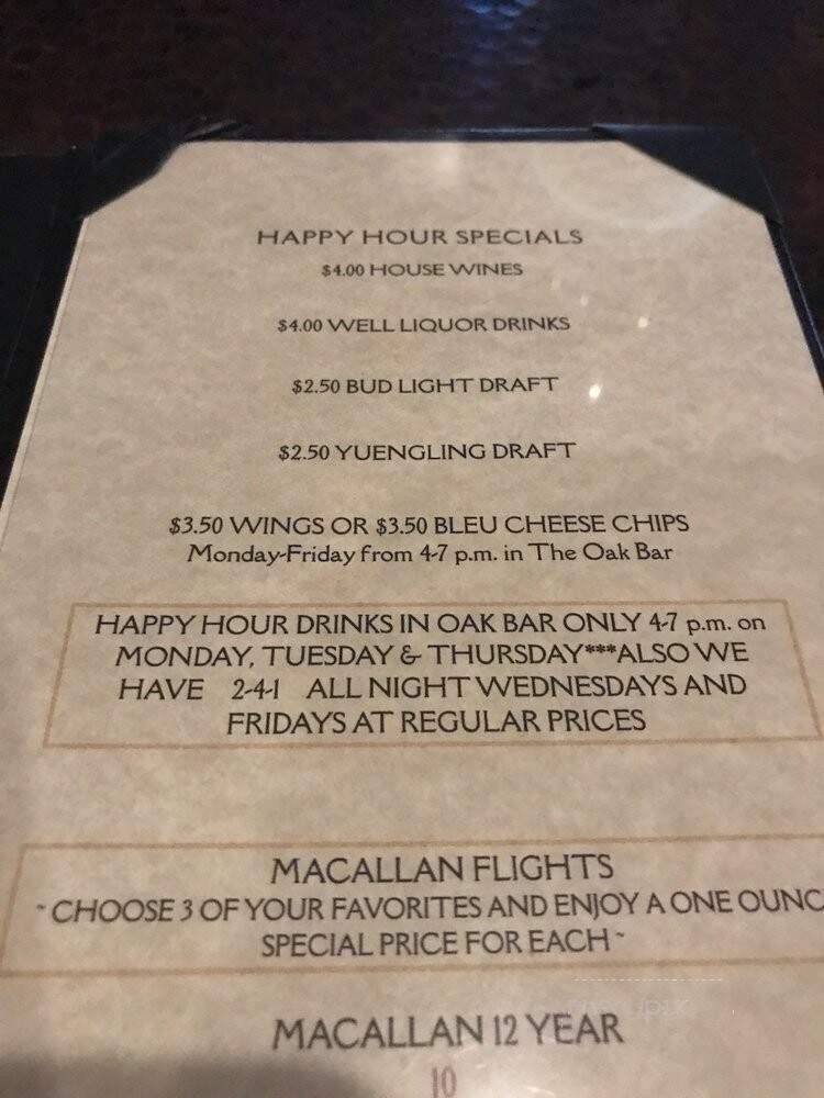 Tree Steak House - Jacksonville, FL menu_pic
