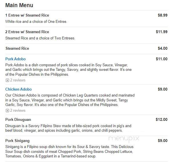 Jeepney Stop - Jacksonville, FL menu_pic