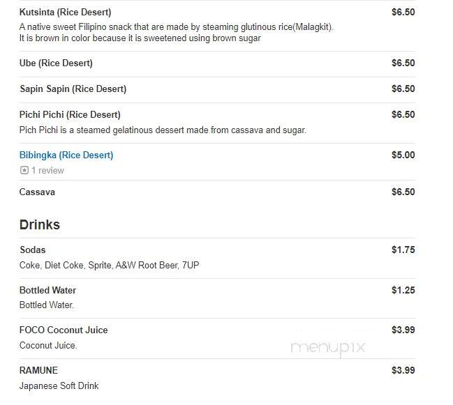 Jeepney Stop - Jacksonville, FL menu_pic