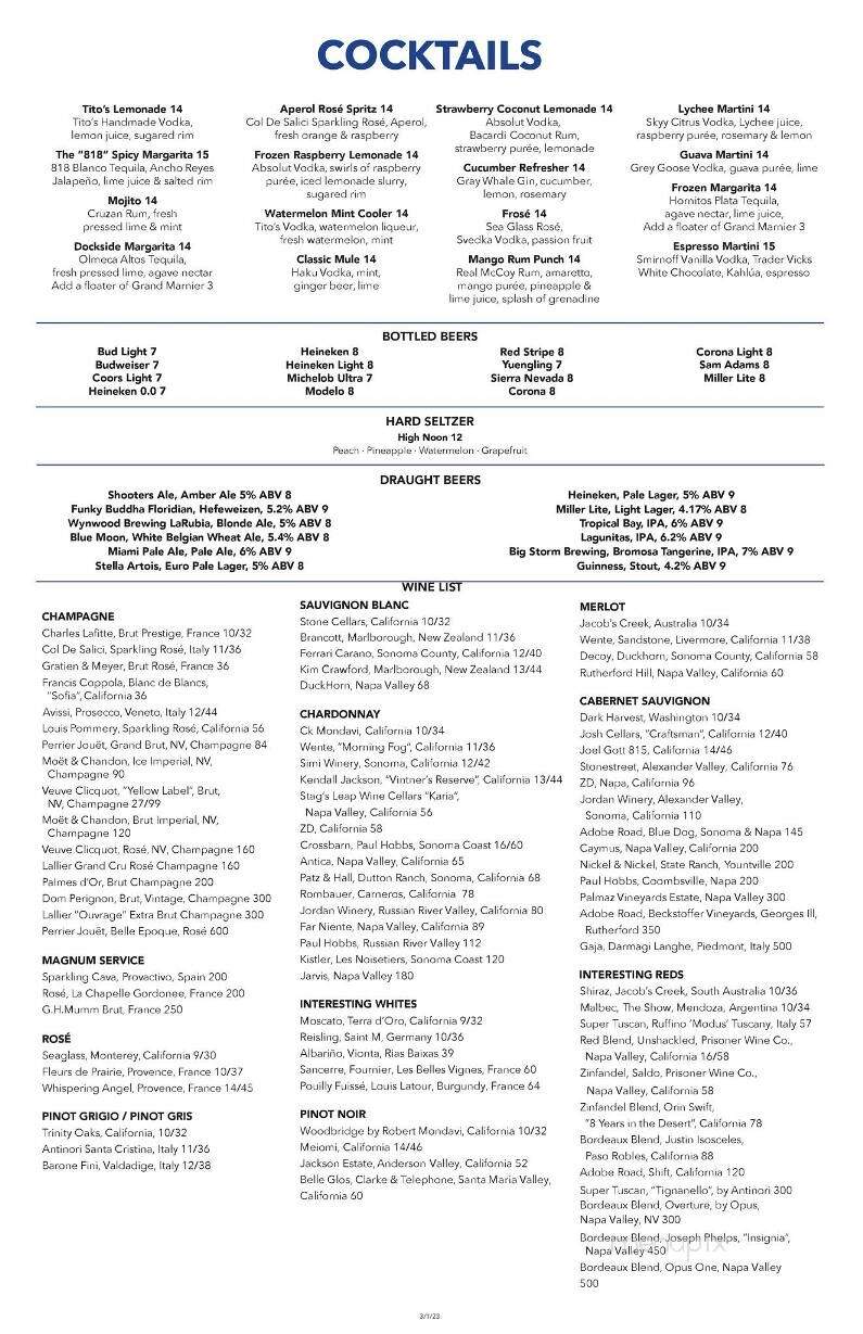 Shooters Waterfront Cafe USA - Fort Lauderdale, FL menu_pic
