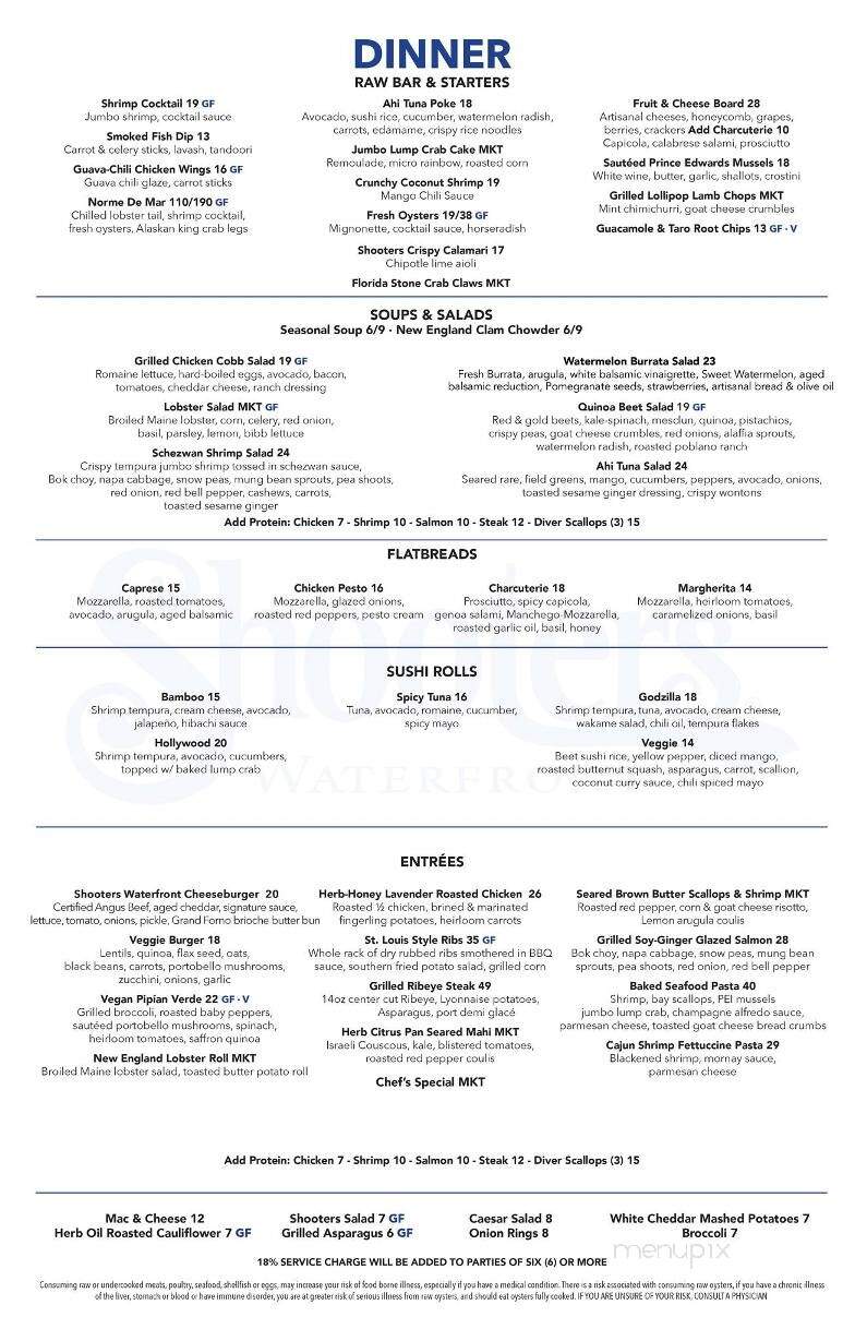 Shooters Waterfront Cafe USA - Fort Lauderdale, FL menu_pic