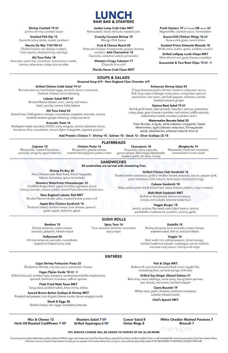 Shooters Waterfront Cafe USA - Fort Lauderdale, FL menu_pic