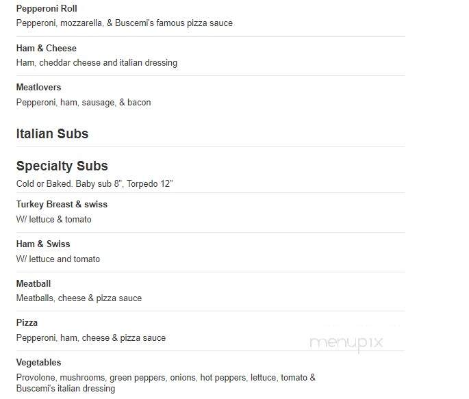 Buscemi's Pizza & Subs - Monroe, MI menu_pic