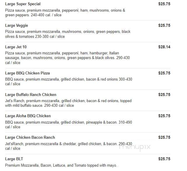 Jet's Pizza - Saginaw, MI menu_pic