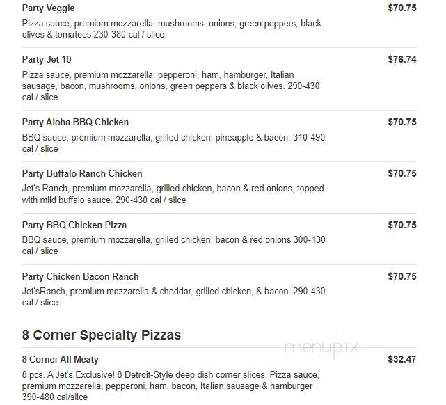 Jet's Pizza - Saginaw, MI menu_pic
