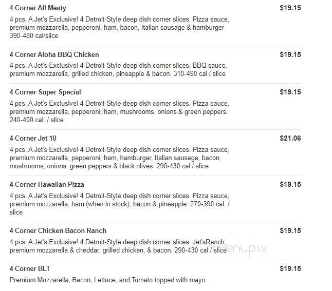 Jet's Pizza - Saginaw, MI menu_pic