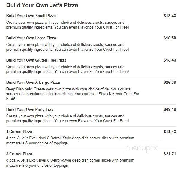 Jet's Pizza - Saginaw, MI menu_pic
