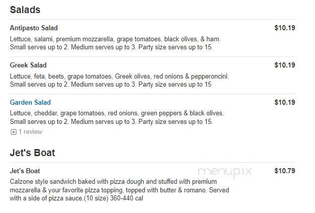 Jet's Pizza - Saginaw, MI menu_pic