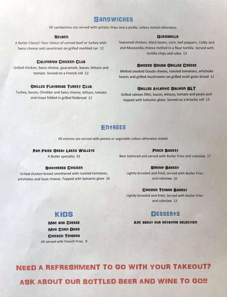 Butler - Saugatuck, MI menu_pic