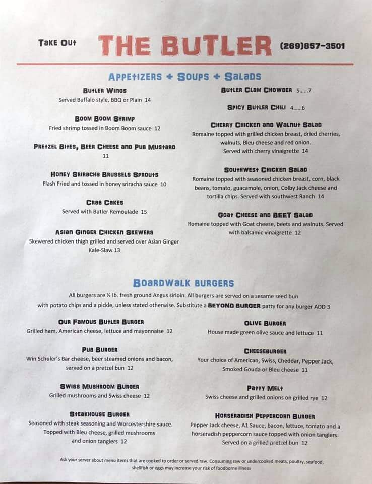 Butler - Saugatuck, MI menu_pic