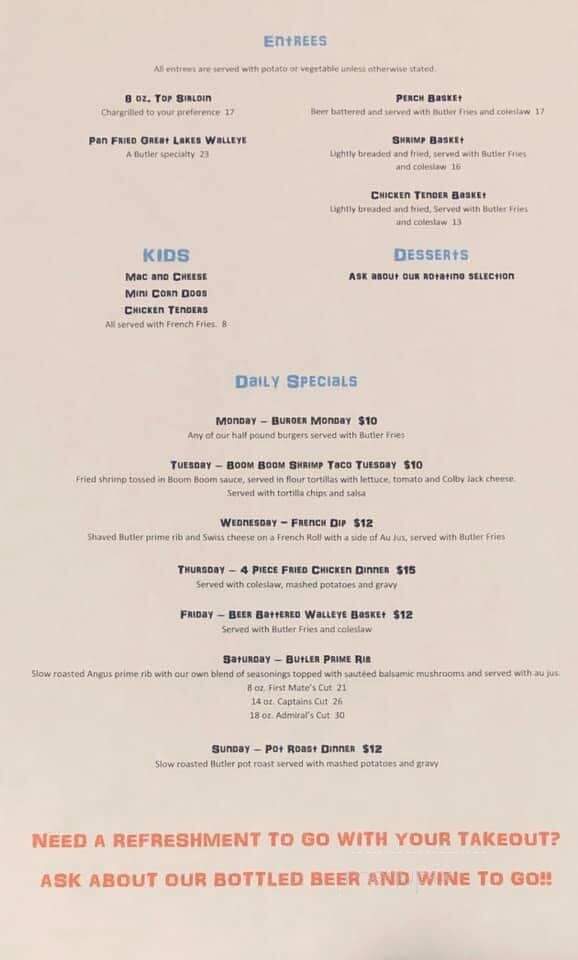 Butler - Saugatuck, MI menu_pic