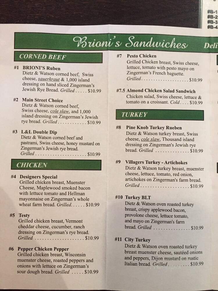 Brioni Cafe & Deli - Clarkston, MI menu_pic