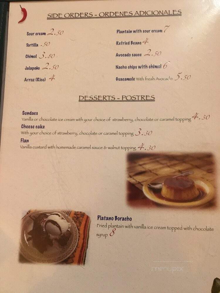 Acajutla - Edmonton, AB menu_pic