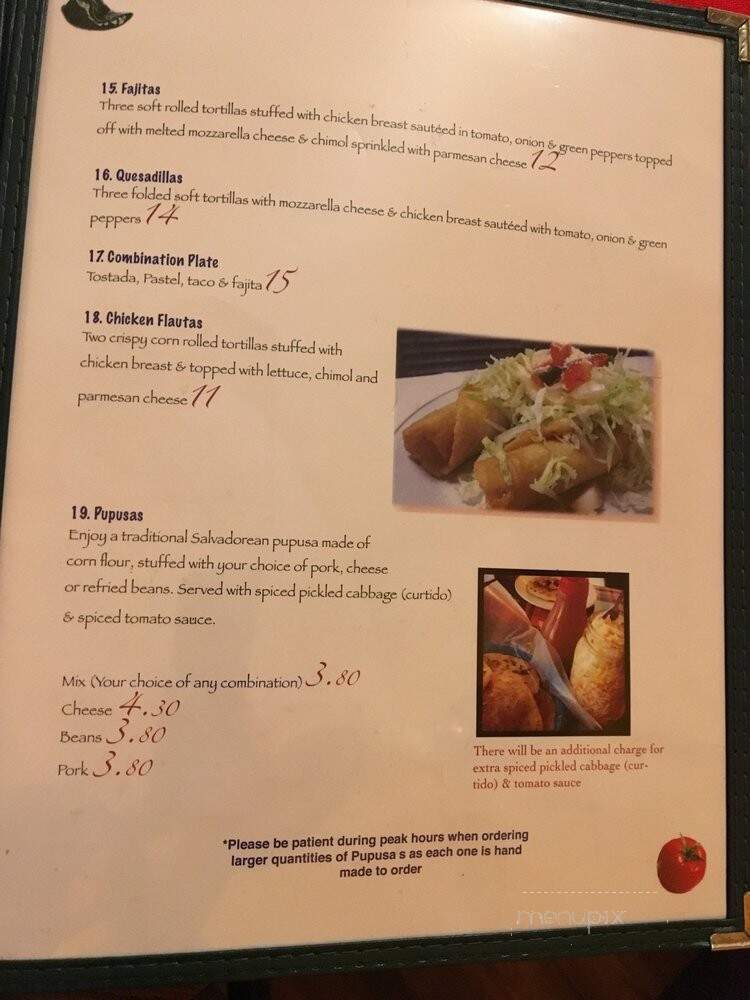 Acajutla - Edmonton, AB menu_pic