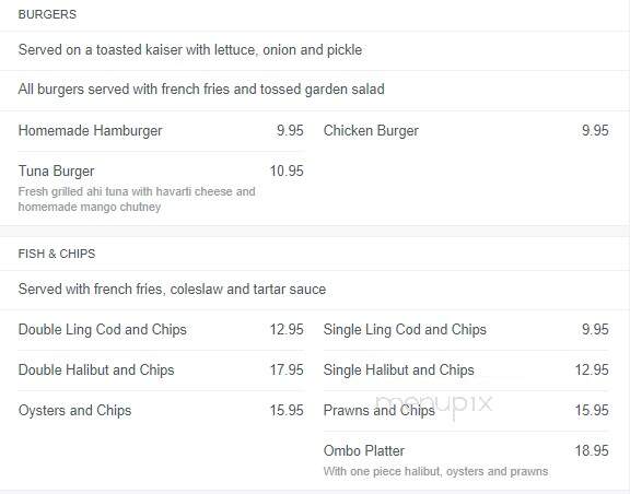 Charthouse Restaurant - Richmond, BC menu_pic