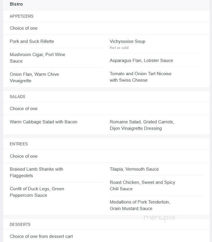 Le Vichyssois Ltd - Lakemoor, IL menu_pic