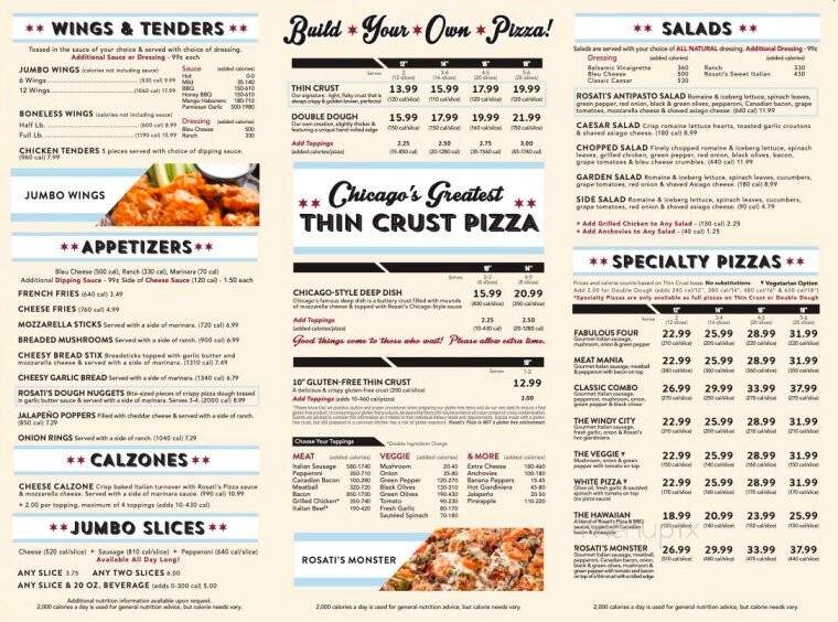 Rosati's Pizza - Genoa, IL menu_pic
