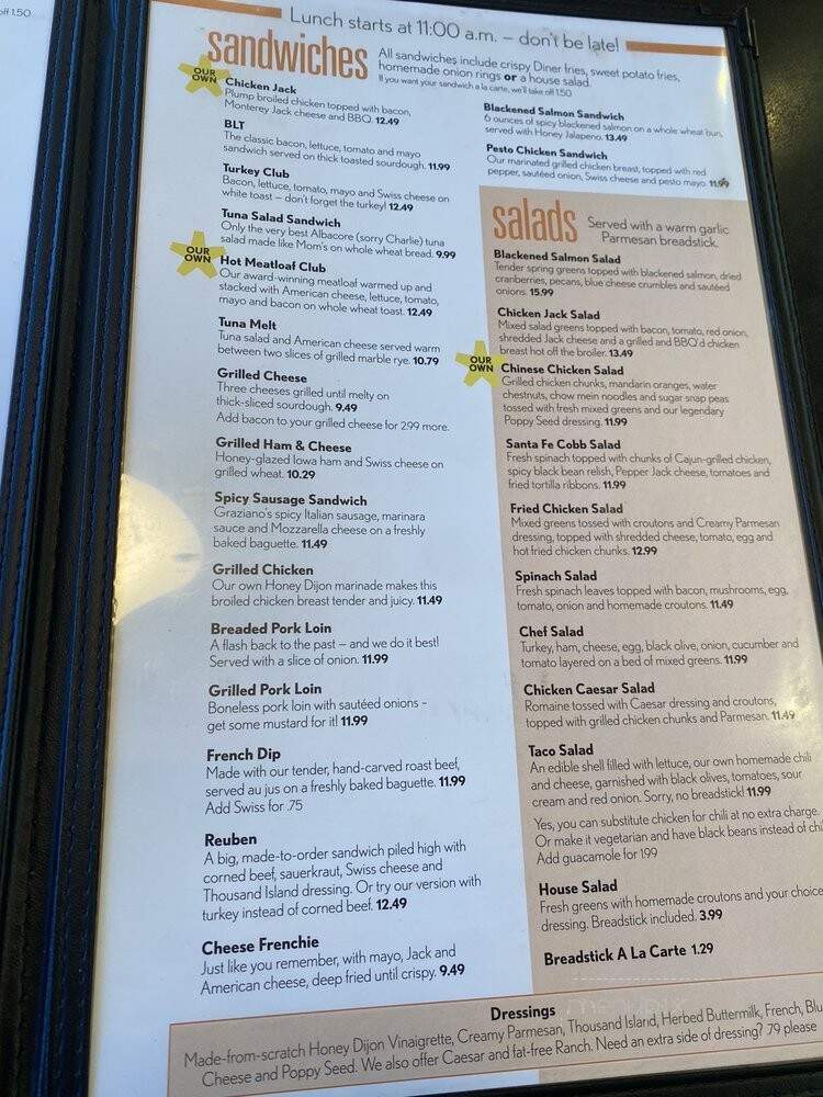 Drake Diner - Des Moines, IA menu_pic