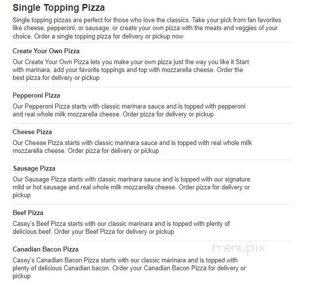Caseys Carry Out Pizza - Tipton, IA menu_pic