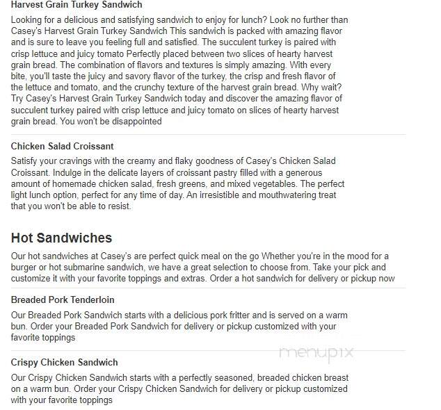 Caseys Carry Out Pizza - Tipton, IA menu_pic