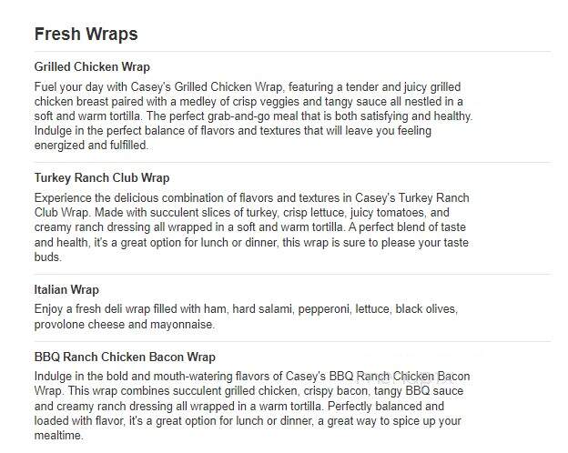 Caseys Carry Out Pizza - Tipton, IA menu_pic