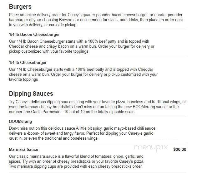 Caseys Carry Out Pizza - Tipton, IA menu_pic