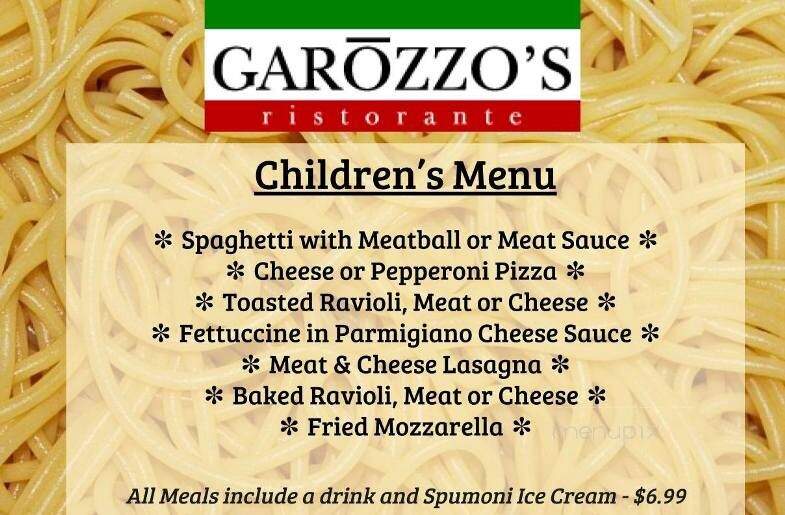 Garozzo's Ristorante - Overland Park, KS menu_pic