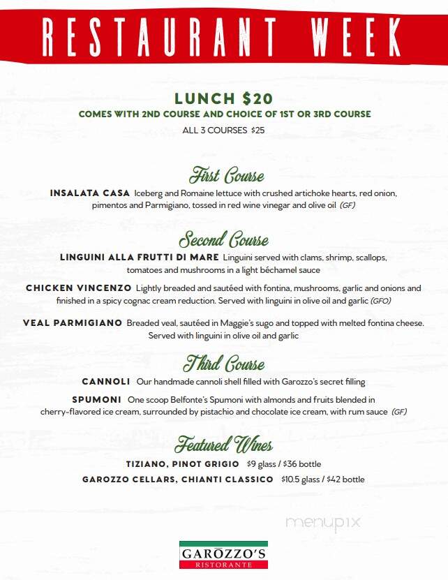 Garozzo's Ristorante - Overland Park, KS menu_pic
