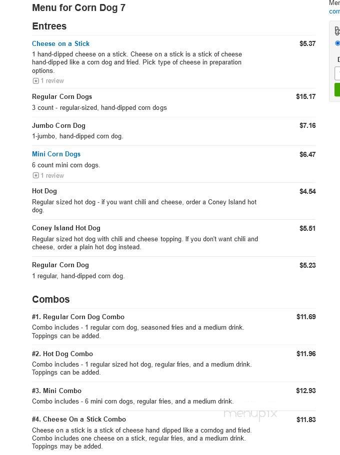 Corn Dog 7 - Houma, LA menu_pic