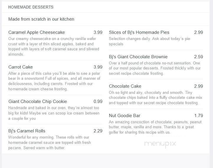 B J's Deli - Buffalo, MN menu_pic