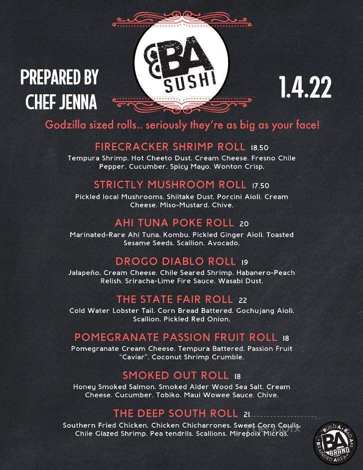 Prairie Bay - Brainerd, MN menu_pic