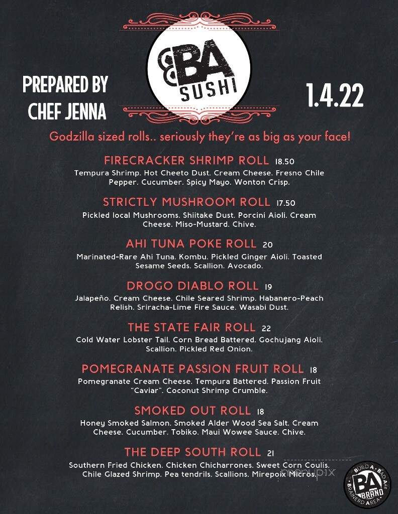 Prairie Bay - Brainerd, MN menu_pic