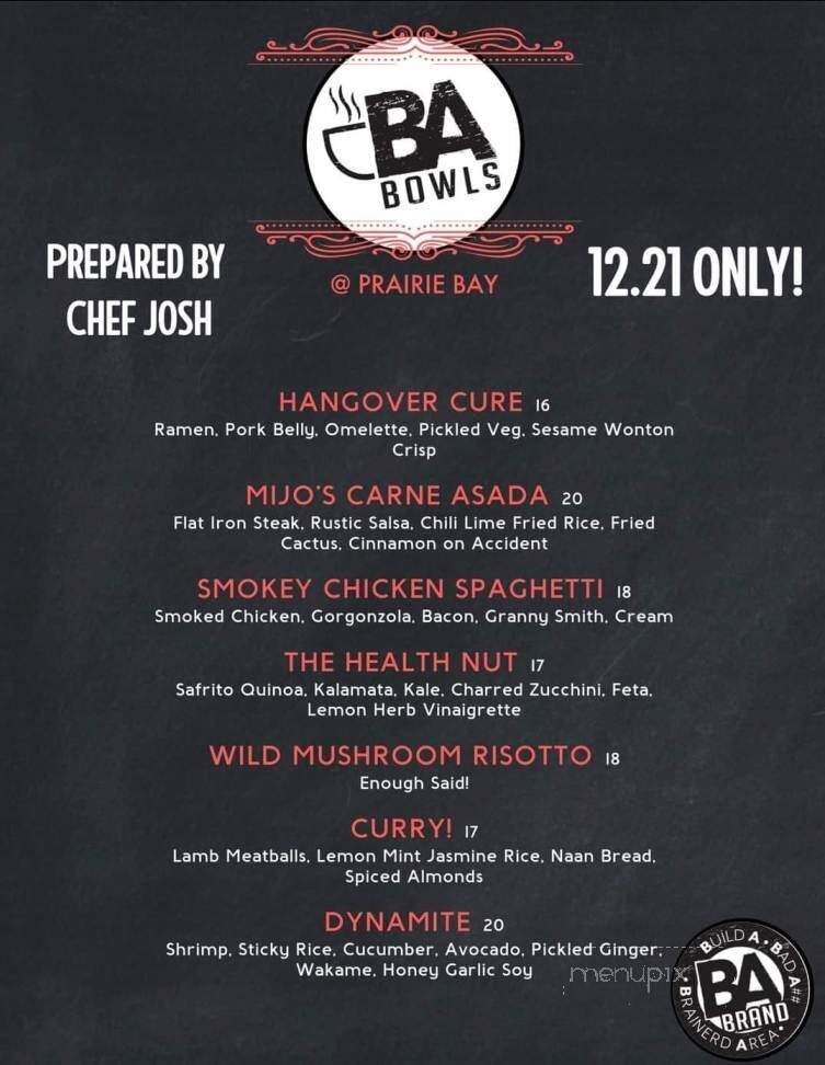 Prairie Bay - Brainerd, MN menu_pic