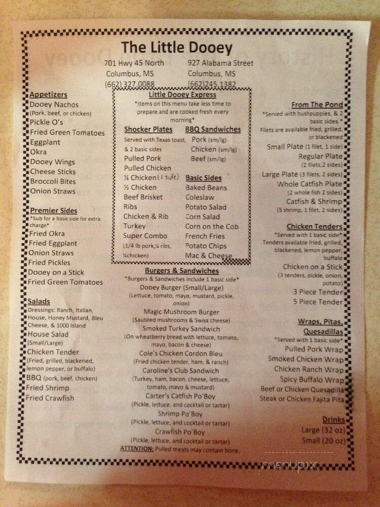 Little Dooey Of East Columbus - Columbus, MS menu_pic