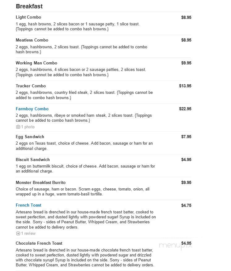 Truman's Bar & Grill - Columbia, MO menu_pic