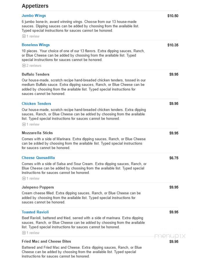 Truman's Bar & Grill - Columbia, MO menu_pic