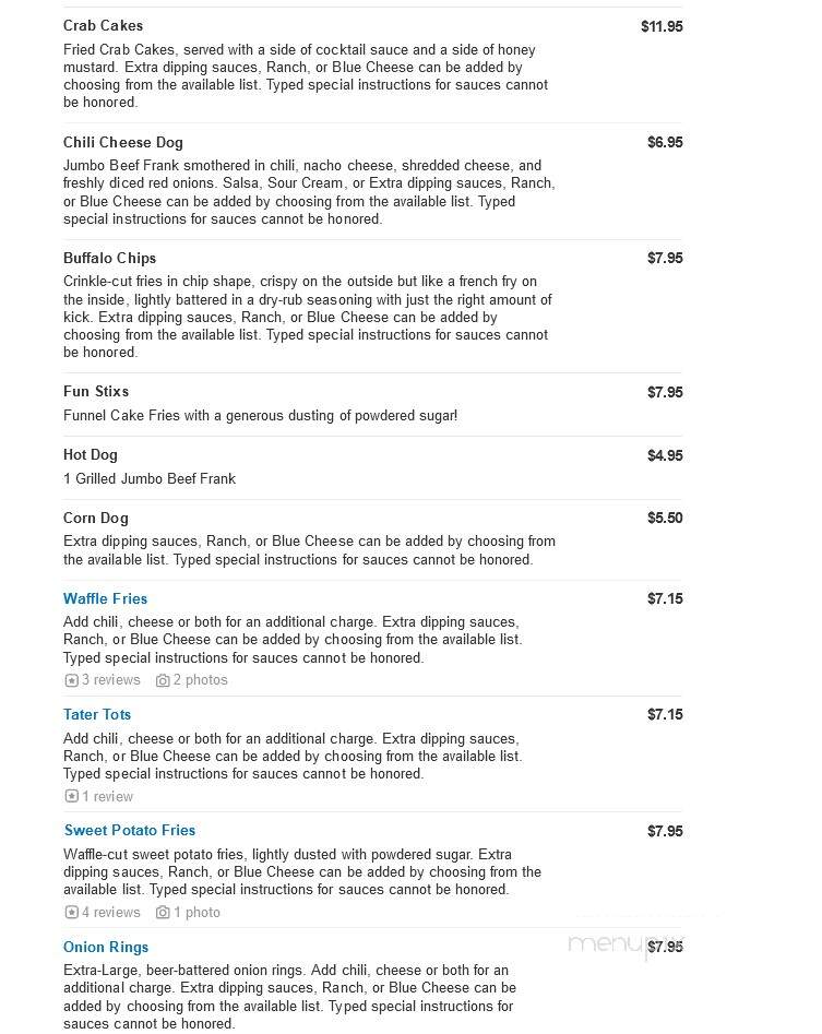 Truman's Bar & Grill - Columbia, MO menu_pic