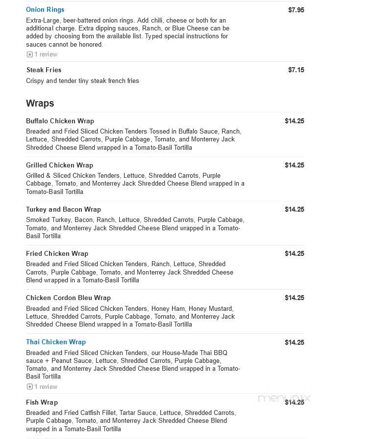 Truman's Bar & Grill - Columbia, MO menu_pic