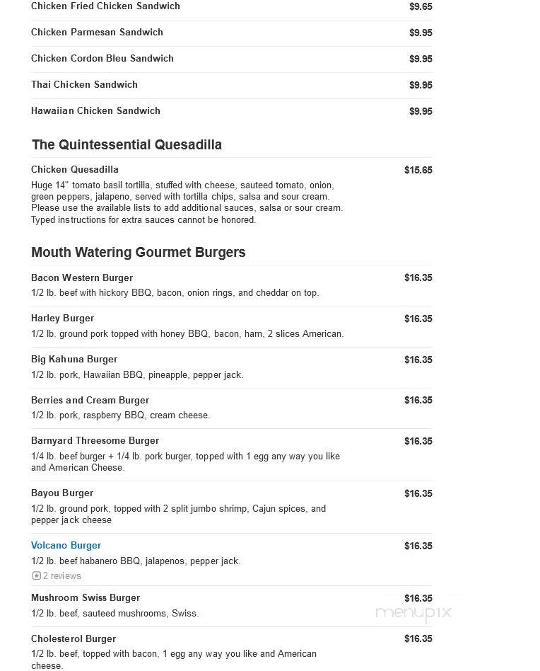 Truman's Bar & Grill - Columbia, MO menu_pic